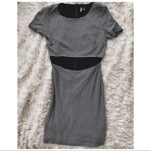 Sparkle & Fade Cutout Striped Dress